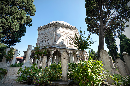 Istanbul, Suleymaniye Mosque garden, tomb and cemetery