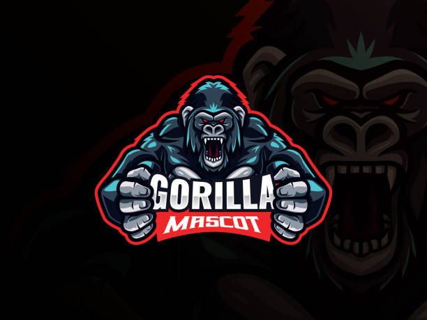 kuvapankkikuvitukset aiheesta gorilla eläin maskotti vektori kuva logo - gorilla