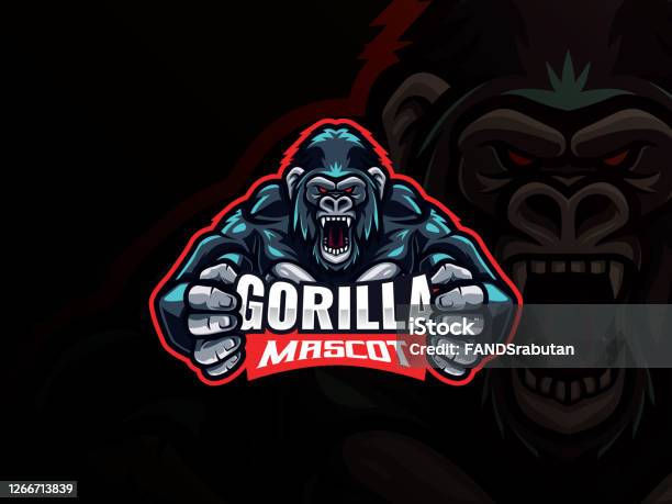Gorilla Animal Mascot Vector Illustration Logo Stock Illustration -  Download Image Now - Gorilla, Logo, Video Game - iStock