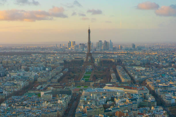 istock The sunset view of skyline in Paris 1266713846