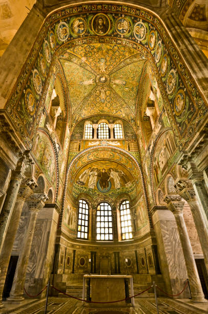basílica de san vitale em ravenna, emilia-romagna, itália - san vitale basilica - fotografias e filmes do acervo
