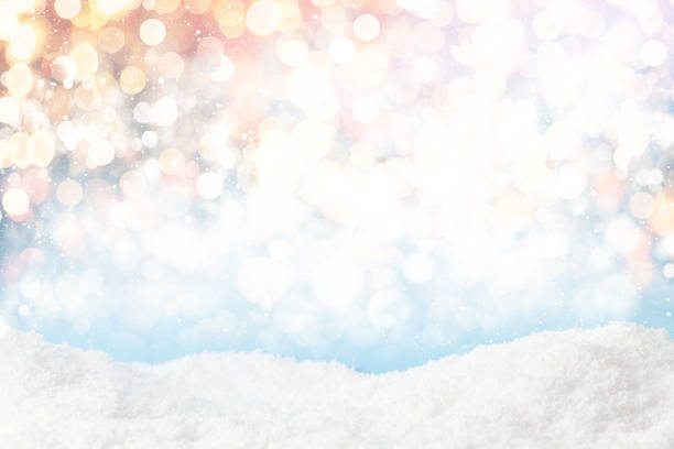 istock Christmas greeting card with snow 1266721678