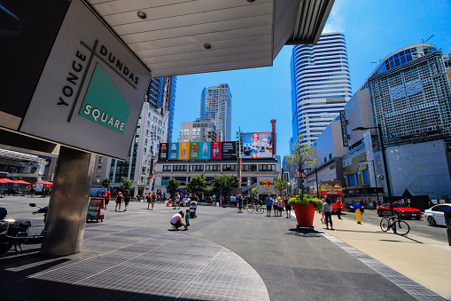 Yonge-Dundas Square in Toronto, ON, Canada on August 1, 2016