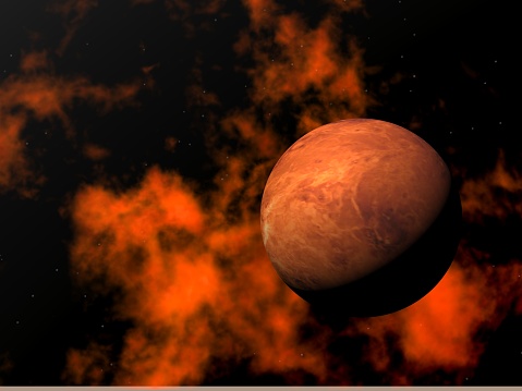 Accurate 3d illustration of Mars