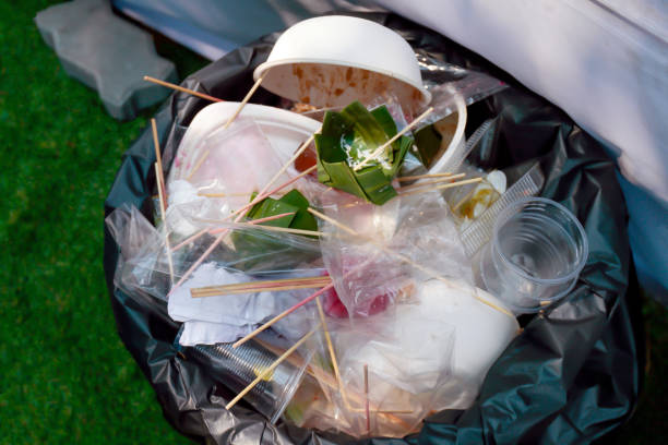istock waste food and plastic in bin, plastic garbage waste dirty 1266727466