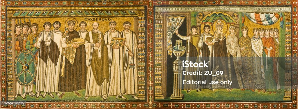 Mosaicos Justiniano Y Teodora Basílica De San Vitale Rávena Italia Foto de  stock y más banco de imágenes de Emperatriz Teodora - iStock