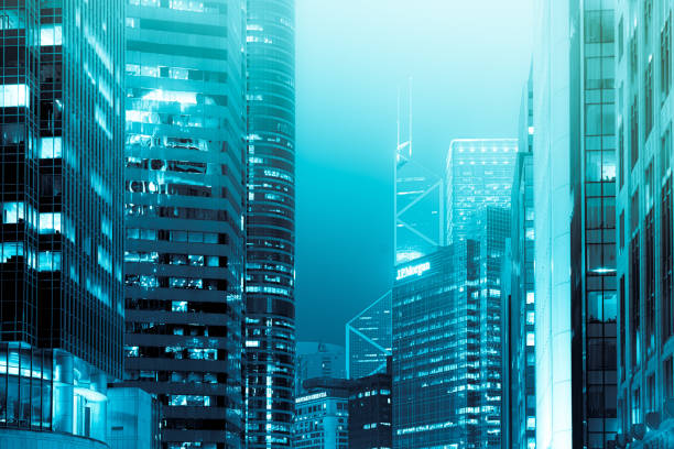 istock Finance Center building in Hong Kong at Night 1266737629