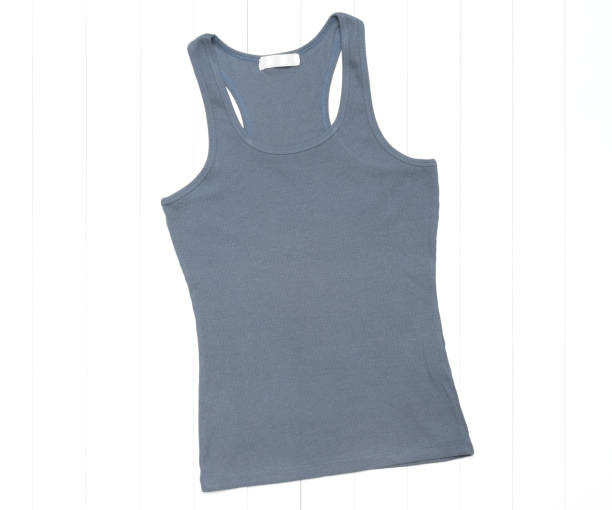 istock Gray tank top on white background 1266739592