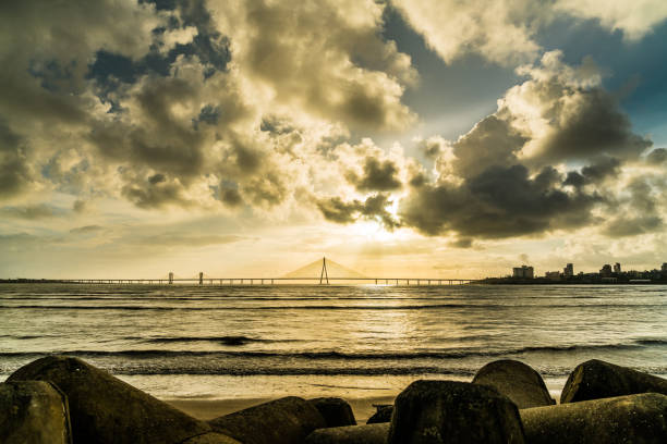 istock Bandra Worli Sealink sunset 1266746452