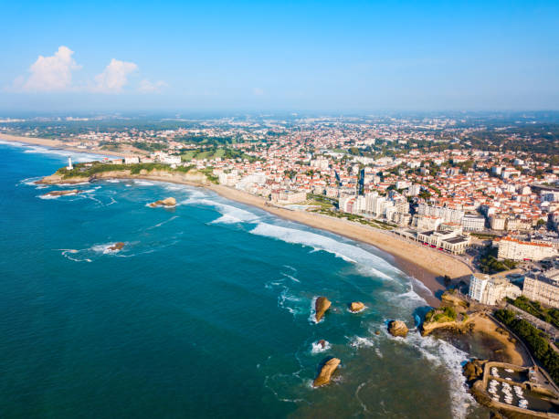 istock Biarritz aerial panoramic view, France 1266746510
