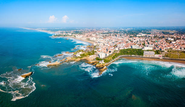 istock Biarritz aerial panoramic view, France 1266746516