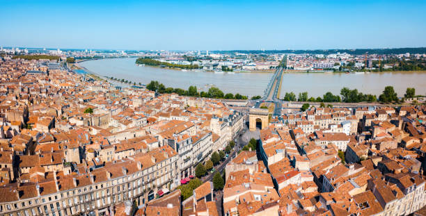 istock Bordeaux aerial panoramic view, France 1266746519