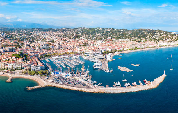 istock Cannes aerial panoramic view, France 1266746558