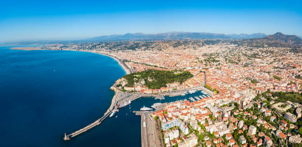 istock Nice aerial panoramic view, France 1266746595