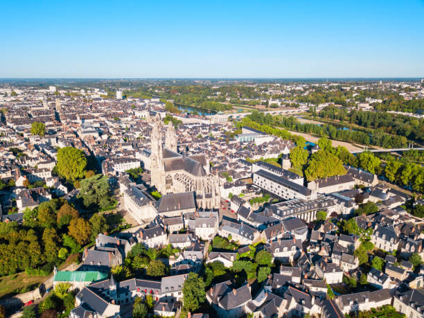 istock Tours aerial panoramic view, France 1266746599