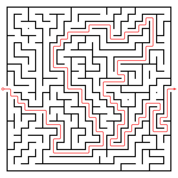 labyrinth labyrinth-design. finden sie die art und weise puzzle-spiel mit eingang und ausgang. vektor-illustration. - 7676 stock-grafiken, -clipart, -cartoons und -symbole