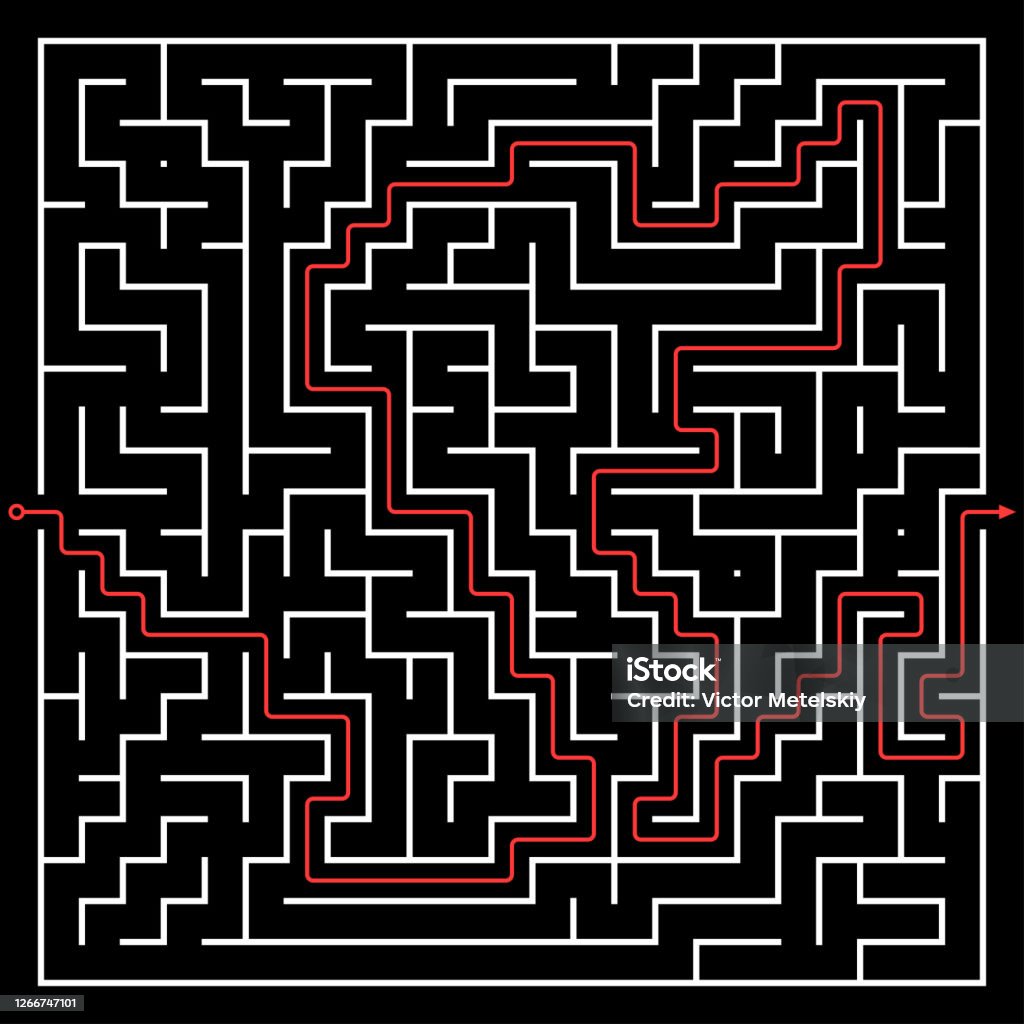 Labirent Game Labyrinth Maze Design Find The Way Puzzle Game With Entrance And Exit ...