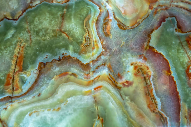istock Mineral stone with abstract stripes 1266748769