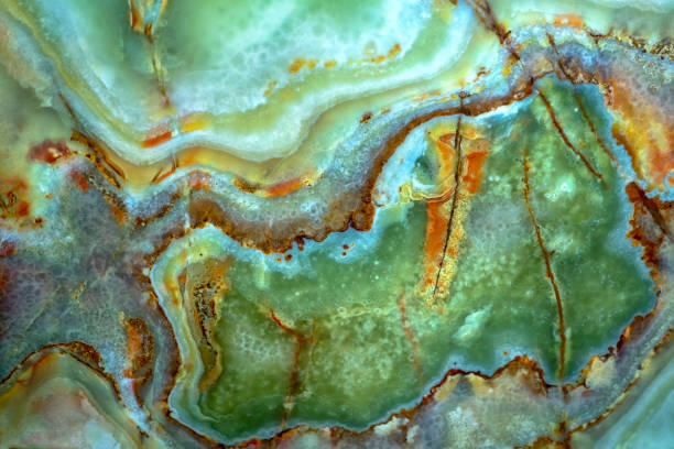 istock Mineral stone with abstract stripes 1266748818