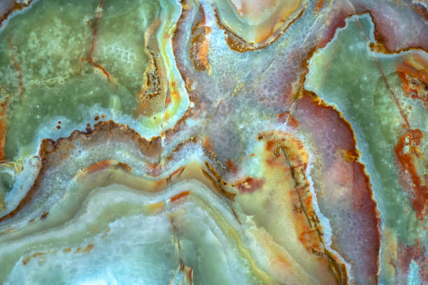 istock Mineral stone with abstract stripes 1266748928
