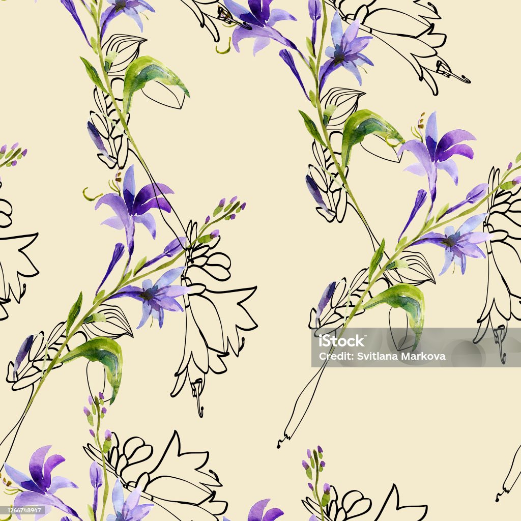 Tuber Pattern Tuber Flowers Seamless Pattern Stock Illustration - Download Image Now ...