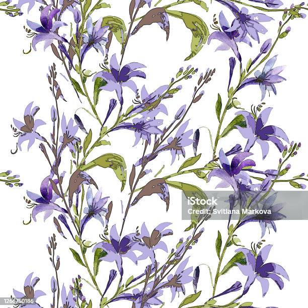 Tuber Pattern Tuber Flowers Seamless Pattern Stock Illustration - Download Image Now ...