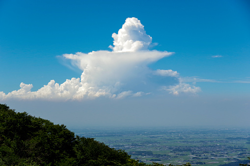 Cumulonimbus clouds in the Kanto Plain