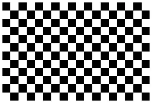 Vector illustration of Checkerboard. Black and white background for checker and chess. Square pattern with grid. Checkered floor, board and table. Flag for race, start and finish. Graphic rectangle for games. Vector