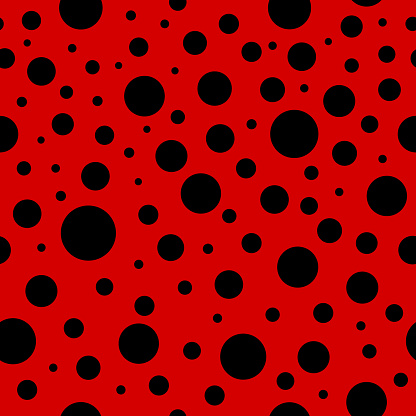 Ladybug Seamless Pattern Lady Bug Background With Red And Black Colors  Ladybird Texture For Print Summer Spring Fashion In Polkadot Minnie Art For  Decoration Ornament Abstract Backdrop Vector Stock Illustration - Download
