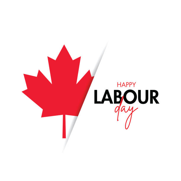 Labour Day Poster. Happy labour day. Canada Happy Labour Day vector illustration stock illustration