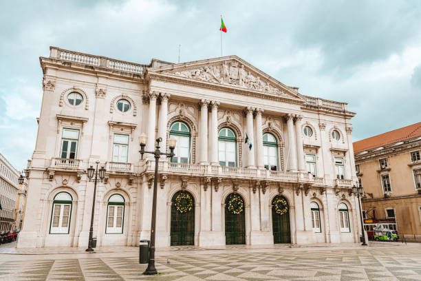 리스본 시청 - 리스본 시립 궁전, 포르투갈 - portuguese culture lisbon portugal portugal flag 뉴스 사진 이미지