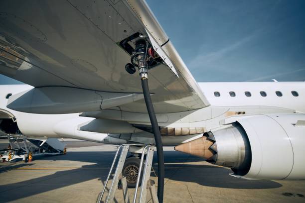 istock Refueling of airplane 1266754555