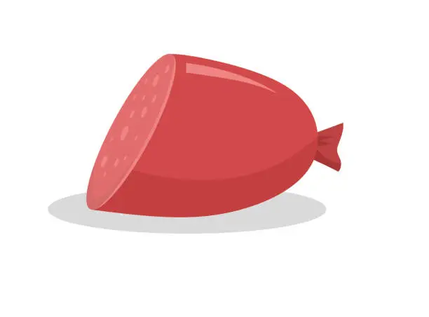 Vector illustration of Salami sausage stock illustration