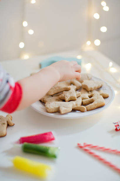 istock Decorated Christmas cookies background 1266761070