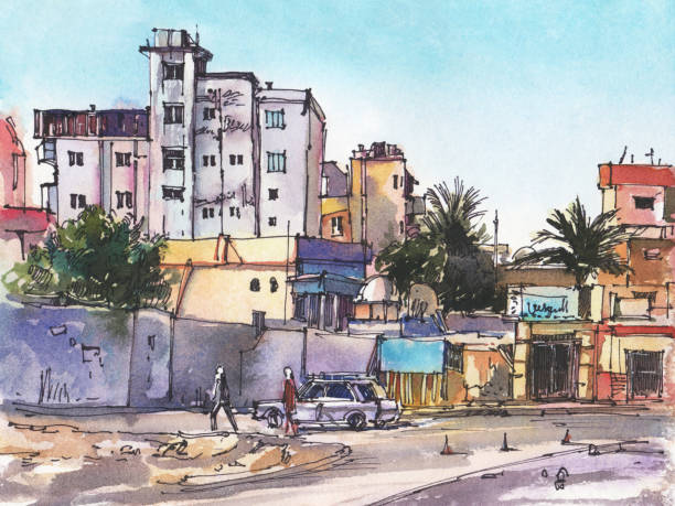 ilustraciones, imágenes clip art, dibujos animados e iconos de stock de egipto - town of egypt