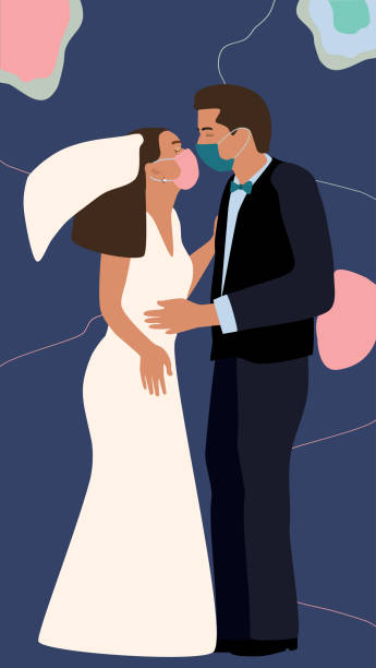 Ilustración de Cuarentena De Coronavirus De Cuarentena Hombre Y Mujer Enamorados Cásate Pareja Besándose Con Máscaras Faciales y más Vectores Libres de Derechos de Boda - iStock Ilustración de Cuarentena De Coronavirus De Cuarentena Hombre Y Mujer Enamorados Cásate Pareja Besándose Con Máscaras Faciales y más Vectores Libres de Derechos de Boda - iStock