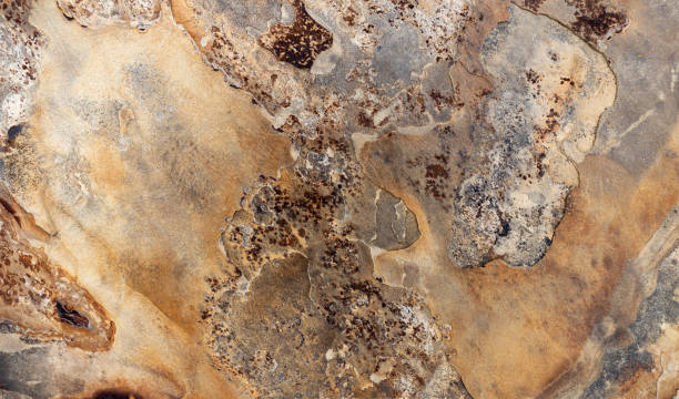 istock Abstract pattern of a brown slate stone slab 1266766812