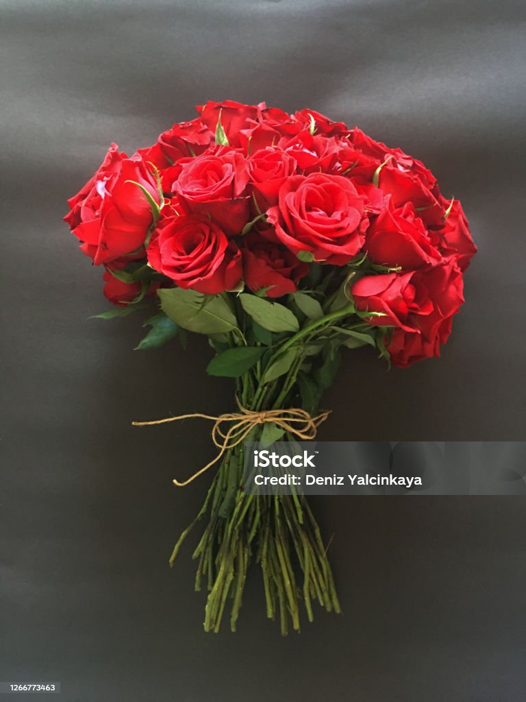 Red Rose Bouquet Stock Photo - Download Image Now - Rose - Flower, Black  Background, Red - Istock