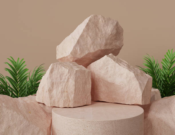 istock Abstract mock up Stone scene podium. 1266780561