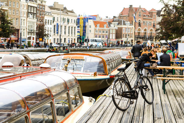 canal landscape in Amsterdam