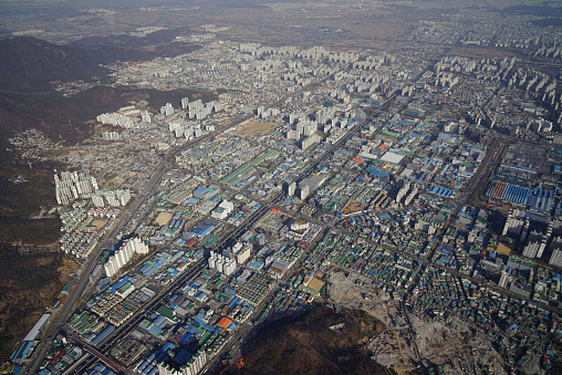 Aerial photography in Bupyeong, Bucheon, Middle East, Incheon, Korea, aerial photography taken by drone