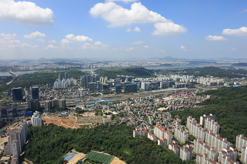 Susaek, Susaek Station, Eunpyeong-gu, Seoul, aerial photography taken with a drone