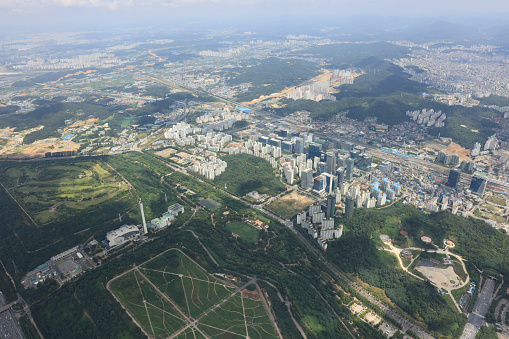 Susaek, Susaek Station, Eunpyeong-gu, Seoul, aerial photography taken with a drone