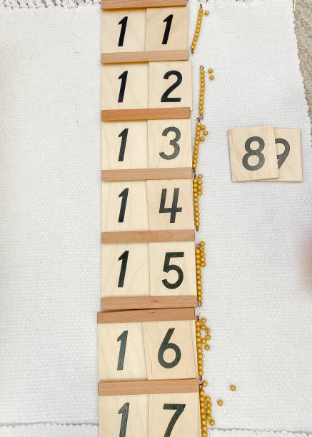 istock Montessori material blessing wood board 1 with golden material 1266791164