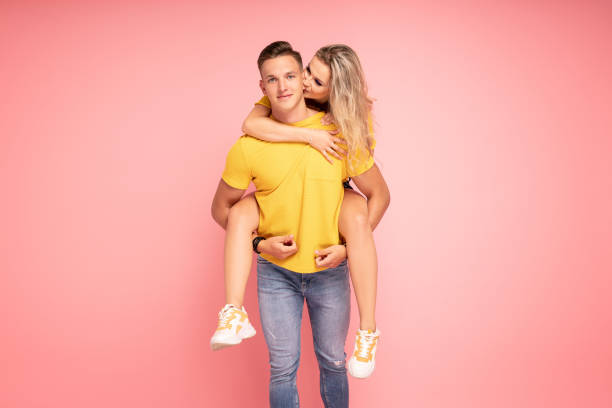 istock Beautiful young couple smiling. 1266791319