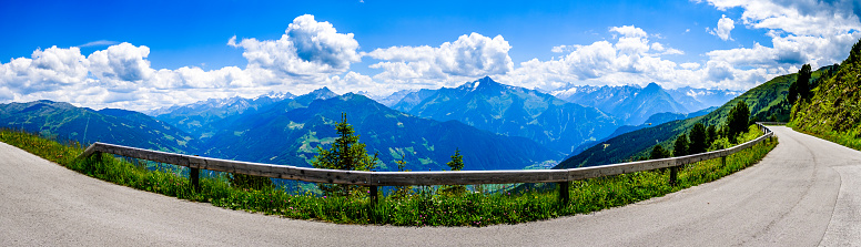 landscape at the zillertal in austria - european alps