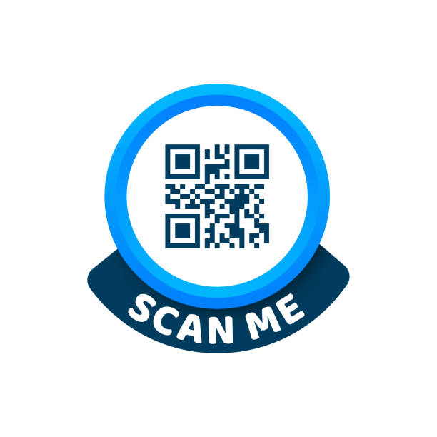 illustrations, cliparts, dessins animés et icônes de qr code pour smartphone. inscription me scanner avec l’icône smartphone. qr code pour le paiement. illustration vectorielle - coding qr code two dimensional shape bar code