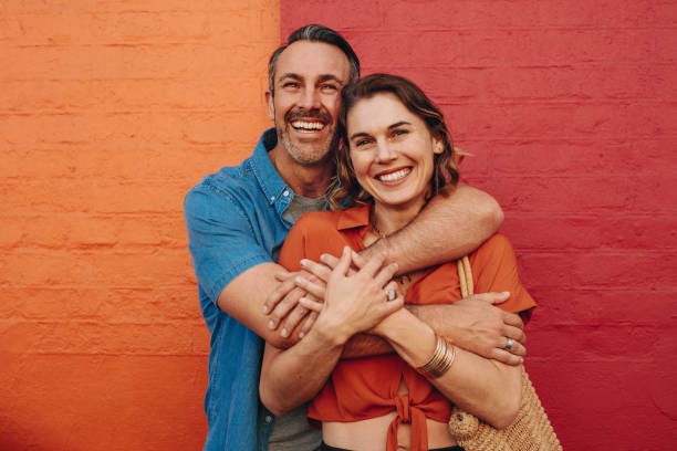 istock Affectionate couple embracing each other 1266804354