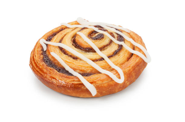 シナモン文 - cinnamon bun icing pastry ストックフォトと画像