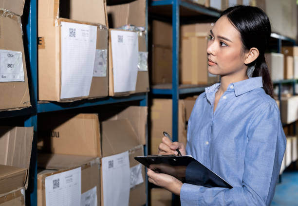 istock Asian smart businesswoman do inventory 1266804709